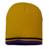 Prairie View A&M Panthers NCAA Yellow/Purple Team Knit Logo Beanie, Winter Hat
